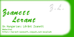 zsanett lerant business card